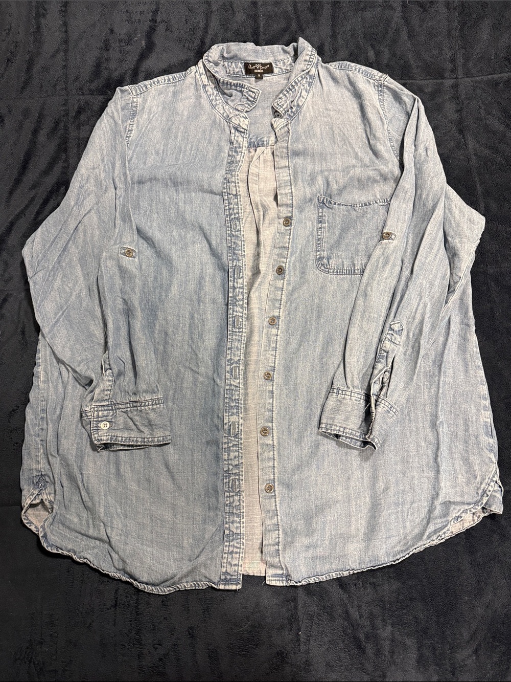 Velvet Heart Light Wash Denim Button-Down Shirt